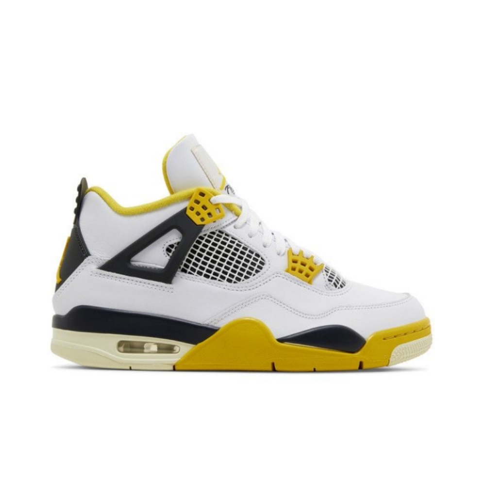 Nike Air Jordan 4 Retro Vivid Sulfur White AQ9129-101 Women's Size 7.5